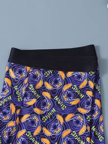 1pc Disney Cartoon Print Underwear-Soft-Comfortable, Letter Elastic Waistband, Casual Men's Underwear - Multicolor - View 4