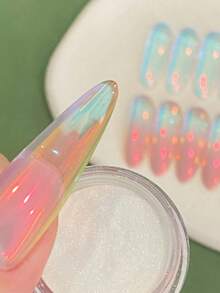 1pc Nail Smoothing Agent, Celebrity Smoothing Agent, Sugar Coating Powder, Nail DIY Jewelry Shell Powder YK2 Nails - Multicolor - View 2