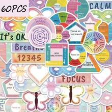 60pcs Calming Sensory Graffiti Stickers, Suitable For Decorating Envelopes, Mobile Phones, Helmets, Gift Boxes, Waterproof Stickers - Multicolor - View 12