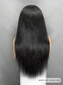 OQ Hair Wear And Go 直发无胶自然黑7x5透明蕾丝前假发，180%密度，18-30英寸，预剪预拔，自然发际线，女士礼物，发饰，新手友好 - S1 - 查看 4