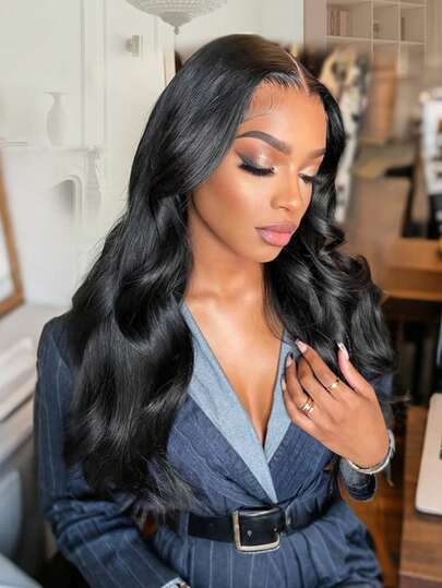 100 % Wear And Go Glueless Wigs Human Hair Pre Plucked Pre Cut 5x6 Lace Closure Wigs Human Hair Ready To Wear Body Wave Lace Front Glueless Wig For With Natural Hairline