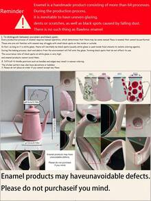 1 Set 1200ml Enamel High-Sided Kettle - Suitable For Stove, Induction Cooktop And Ceramic Hob, Ideal For Brewing Coffee, Boiling Water And Making Tea - Great For Christmas, Halloween, Thanksgiving, And As A Gift For Family And Friends - 1.2L High Waist Kettle - View 8