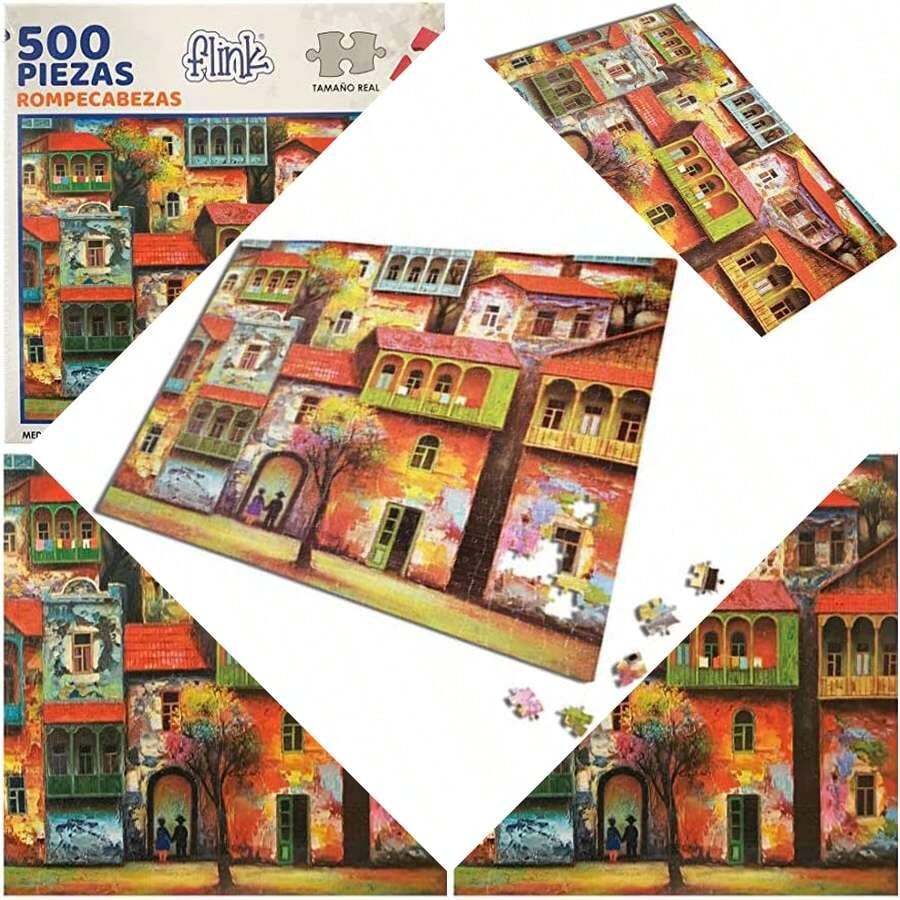 FLINK Rompecabezas Casas Pintura - ‎multicolor - Ver 1