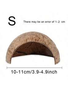1个3.9-5.1英寸椰壳躲藏洞穴，适用于侏儒仓鼠和其他小型宠物 - 彩色 - 查看 2