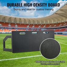 Soccer Rebounder Board, 40"X16" Portable Soccer Wall With 2 Angles Rebound, Foldable HDPE Kickback Rebound Board, Soccer Training Equipment, Passing & Shooting Practice - Black - View 4