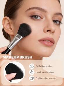 MAANGE Bộ cọ trang điểm chuyên nghiệp 25 món kèm hộp đựng, bao gồm cọ nền, cọ má hồng, cọ phấn mắt, cọ che khuyết điểm, cọ kẻ lông mày, cọ môi, cọ mi, cọ kẻ mắt, cọ highlight, cọ tạo khối, dụng cụ trang điểm, quà tặng cho phụ nữ và bé gái, quà tặng khuyến mãi, bộ cọ trang điểm chuyên nghiệp, bộ trang điểm hoàn chỉnh - màu đen - Xem 9