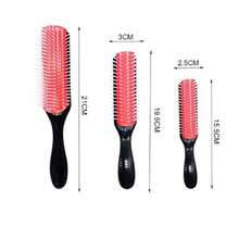 9排梳齿顺发梳 Denman 顺发梳头皮按摩器直发湿发梳 男女通用沙龙卷发梳 - 彩色 - 查看 6