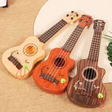 Tecforood Kids Ukulele Toy Guitar Instrument | Playable Mini String Guitar, Suitable For Music Learning And Early Education, Beginner-Friendly Design, Cultivates Rhythm, Coordination And Musical Interest, Interactive Enlightening Music Toy, Suitable For Hands-On Practice And Creative Play, Ideal For Family Use And Parent-Child Interaction, Perfect Gift For Birthday Parties, Halloween Celebrations And Christmas Holidays. - Multicolor - View 2