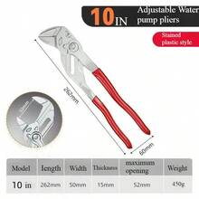 1PC 7-Inch/10 Inch Multifunctional Press Adjustable Eagle Beak Wrench, Ergonomic Plastic Handle, Quick Adjustable Water Pump Pliers, Suitable For Automotive, Pipeline, And Mechanical Maintenance - Multicolor - View 10