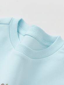 Balabala Sanrio Girls Crew Neck Sweatshirt, Hello Kitty & Friends Print, Soft Touch Fabric, Comfortable Fit, Spring Casual Wear - Ice Blue - View 3