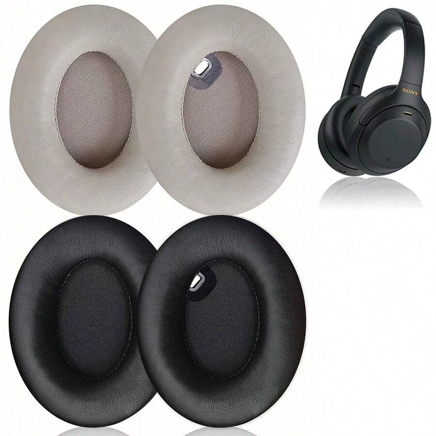 适用于 WH-1000XM4 (WH1000XM4) 耳机的替换耳垫，隔音泡沫耳垫，加厚设计