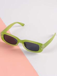 1副儿童时尚窄框个性化Y2K方形可爱时尚眼镜 - 彩色 - 查看 8