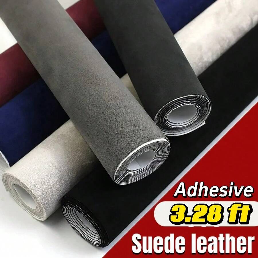 Màng vải nhung siêu mỏng tự dính 3,28ft - Miếng dán giả da lộn co giãn, thích hợp để trang trí nội thất xe hơi, cửa xe, bảng điều khiển, bảng điều khiển trung tâm, đồ thủ công DIY, phủ bàn làm việc, lớp keo dễ bóc. - Nhiều màu - Xem 1