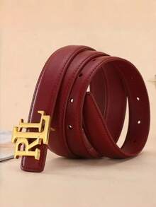 1条女士时尚腰带，采用优质皮革材质，搭配金色合金扣，可搭配裤子和裙子，适合日常穿着。 - R2 - 查看 15