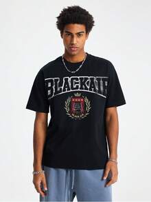 Tiny Spark Camiseta negra con gráfico y estampado de insignia retro - Negro - Ver 4