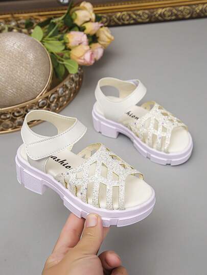 2025 Model Kids' Sandals Suitable For 3-12 Years Old Boys And Girls, All-Season Essential! Easy Hook And Loop Fastening, Soft Soles, No SMPS, Ideal For School, Beach, Performances, Red Carpet And More!