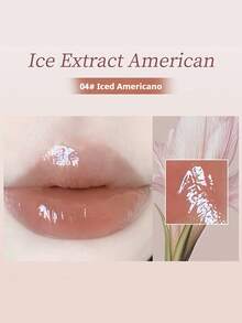 NOVO Son bóng dưỡng ẩm, không bết dính, son dưỡng môi màu tự nhiên, làm sáng môi, thích hợp cho mùa đông, kiểu môi dễ thương Y2K, thời trang lý tưởng, quà tặng sinh nhật tuyệt vời, dự tiệc, màu sắc đẹp nhất. - 04# Americano đá - Xem 12