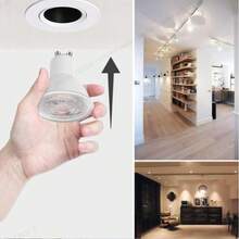 1/6/12 GU10 LED Light Bulbs 7W, 3000K~600K, AC220V - 240V, Standard GU10 LED Light Bulb, Perfect For Home Lighting Bulb, Chandelier And Office - White - View 5