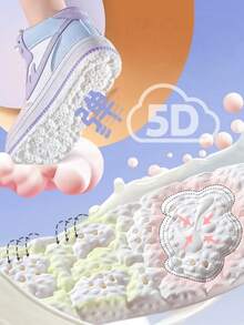 女士超柔软、无痛、如云朵般按摩透气除臭鞋垫，缓解长时间站立疲劳，如履云端，粉色 - 粉色 - 查看 3