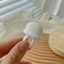 Ring Style Nail Art Pre-Treatment Back Edge Dust Brush Finger Ring Type Fine Soft Bristle Brush Nail Dust Sweeper Nail Art Tool 1 Piece - XY-白色-粉塵刷-No.016 - 查看 10
