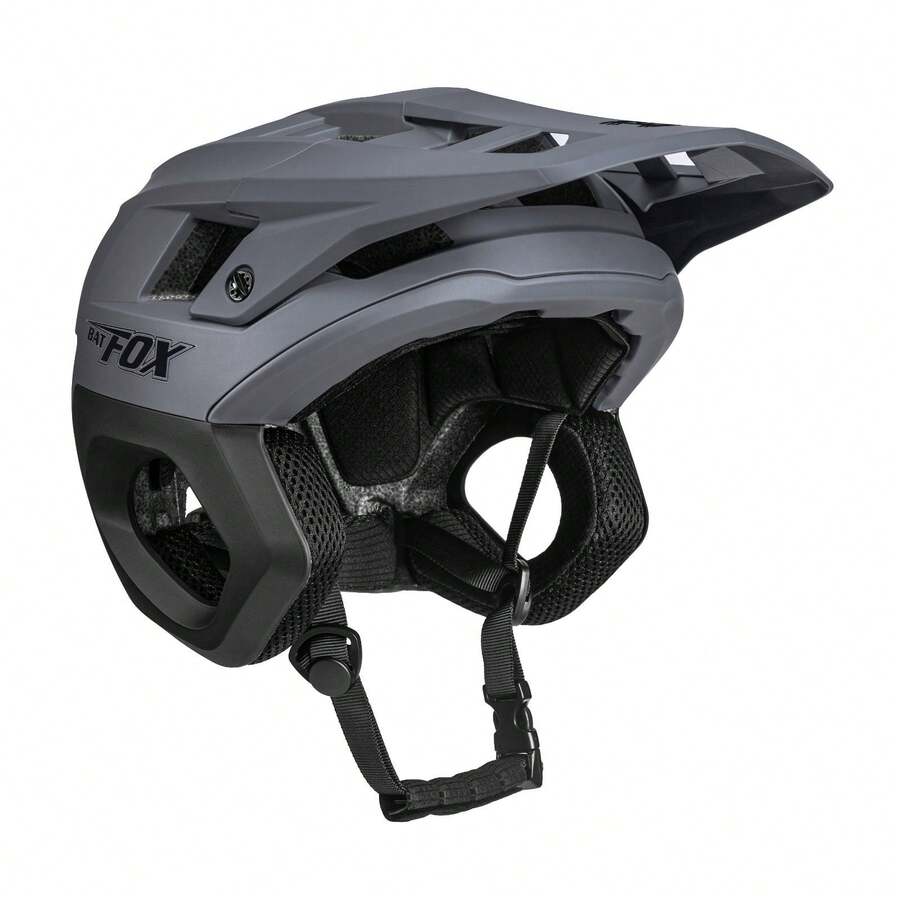 BATFOX Mountain Bike Helmet With Ear Protection, Gray, Size M/Fits 55-57cm Head Circumference, EN1078/CPSC Certified - Grey - View 1