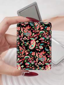 1 chiếc gương trang điểm nhỏ gọn kiểu Bohemian họa tiết hoa, có thể gập lại, nhẹ, mỏng, tiện dụng, chất liệu da PU bền, phù hợp cho nhiều dịp như du lịch, tiệc tùng, công sở, trường học, phù hợp cho mọi lứa tuổi. - Nhiều màu - Xem 8