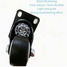 4个通用重型静音旋转脚轮，直径1.5英寸，带刹车轴，适用于手推车和小拖车 - 彩色 - 查看 4