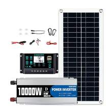 Sistema solar completo de 10000W 12V a 110V/220V con controlador de 100A, panel solar de 200W e inversor fuera de la red para uso doméstico/camping de respaldo - SEP-12K-D10000 - Ver 15