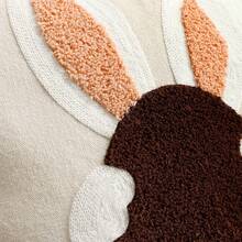 1pc Easter Bunny Rabbit Embroidered Pillow Case 18x18 Colorful Bunny Throw Pillow Cover Spring Holiday Decorative Throw Pillow Easter Pillowcase Outdoor Square Cushion Cover For Couch