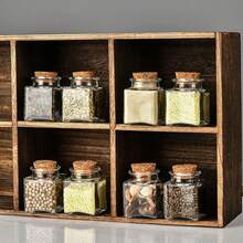 12/24/48个带盖方形玻璃瓶、迷你玻璃罐和多用途小瓶，适用于糖果、药水、香料、DIY工艺品、礼物、生日、婚礼和派对。 - 彩色 - 查看 7