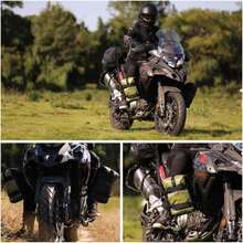 Rhinowalk Motorcycle Front Bumper Bag Tail Bag Motorbike Side Bag 6L Full Waterproof Motor Saddle Pannier Bag Rear Rack Trunk Professional Motor Accessories-Green - ColorA - 查看 6