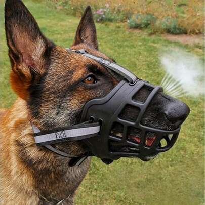 Bozal de perro duradero, detiene eficazmente el ladrido y la ingesta de basura - Adecuado para perros medianos a grandes - Anti-mordedura, anti-acoso, anti-perturbación - Precio asequible, material de alta calidad, múltiples tamaños disponibles - Protección de bozal para mascotas