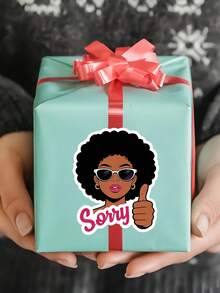 2/1pc Cute Apology Sticker - Personalized-Rich Funny Design Suitable For Laptop, Water Bottle, Etc. - one-size - View 9