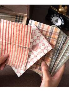 30 tờ/gói Giấy chất liệu vân cổ điển Giấy scrapbooking dùng cho sổ nhật ký, giấy thủ công trang trí cho sổ lưu niệm 10 mẫu thiết kế - Nhiều màu - Xem 7
