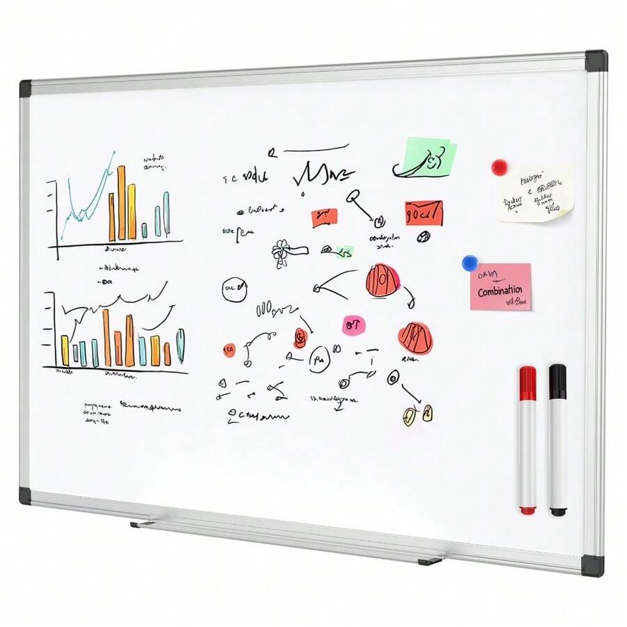 Whiteboard For Home School 36 X 24 Inches Magnetic Dry Erase Board With Aluminum Frame - 36英寸 x 24英寸 - 查看 1