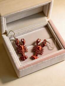 Cross-Border European And American New Creative Lobster Pendant Summer Women's Earrings - Animal - View 1