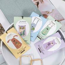 5 piezas de 4.3"X2.8" Bolsas de Sachets perfumadas, diseño de animales de dibujos animados lindos con cuerda colgante, fragancias de hierba de limón, lavanda, limón, océano, jazmín, adecuadas para armarios, cajones, automóviles, regalos, Día de la Mujer, artículos esenciales de viaje, recuerdos de boda, Y2k, dormitorio, accesorios de automóvil para mujeres, decoración de cocina, cosas lindas - Multicolor - Ver 2