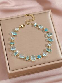 Bracelet à strass - Bijou multicolore brillant pour le port quotidien des femmes - Bracelet multicolore - Voir 19