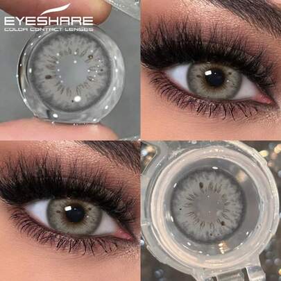  Eyeshare 1 Pair Natural Color Contact Lenses For Eyes Brown Lenses Colorcon Blue Lenses Yearly Beautiful Grey Eye Pupils Lens Green Contacts