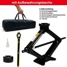 Car Jack 2.5T (2500kg), Universal Scissor Jack, Maximum Height Up To 43cm, Portable Jack Set For Car, SUV, MPV And Other Vehicles - 黑色 - 查看 2