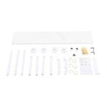 White Wall Mounted Coat Rack With Shelf, Industrial Pipe Style, Holds 66lbs - Default - View 5