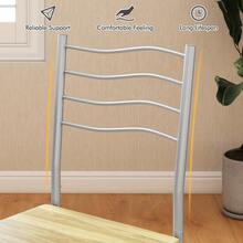 GOFLAME 5 PCS Dining Table Set Counter Height Table W/ Spacious Rectangular Tabletop - Beech - View 10