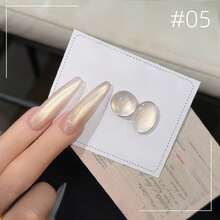 MIANEL 10ml 冬季幸运白玻璃珠猫眼凝胶指甲油，月光灯泡水晶宽猫眼指甲油，冬季美甲用品，超白指甲油，适合婚礼女孩 - 彩色 - 查看 12