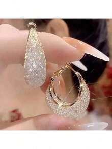 Shimmering Mesh Earrings |     Party-Ready Holiday Gift For Women, Mom, BFF & Family - Christmas, Halloween, Valentine's Day - tròn - Xem 2