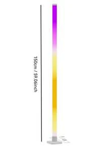 RGB变色落地灯，带麦克风拾音功能，适用于卧室、墙角、直播、电竞室等场所。 - 白色 - 查看 9