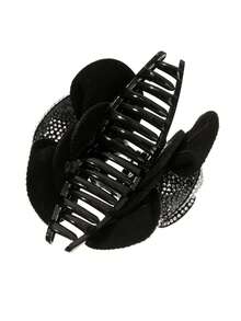 1pc New White Crystal Flower Hair Clip, Elegant Hairpin For Women