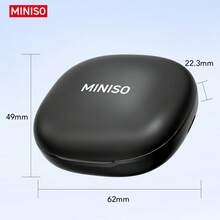 MINISO MS108 AI Smart Earbuds | Translation + Noise Cancellation + Sharing 3-In-1, Buy 1 Get 2, 134 Languages Real-Time Translation, Dual Mic Noise Cancellation High-Definition Calls - Black - View 2