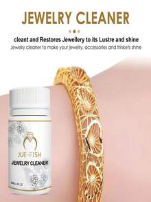 JUE FISH Limpiador de joyas JUE-FISH, 7 Oz - Líquido mejorado con ácido de limón todo en uno para eliminar y cuidar el desgaste en collares, anillos, metales, etc. - Multicolor - Ver 5