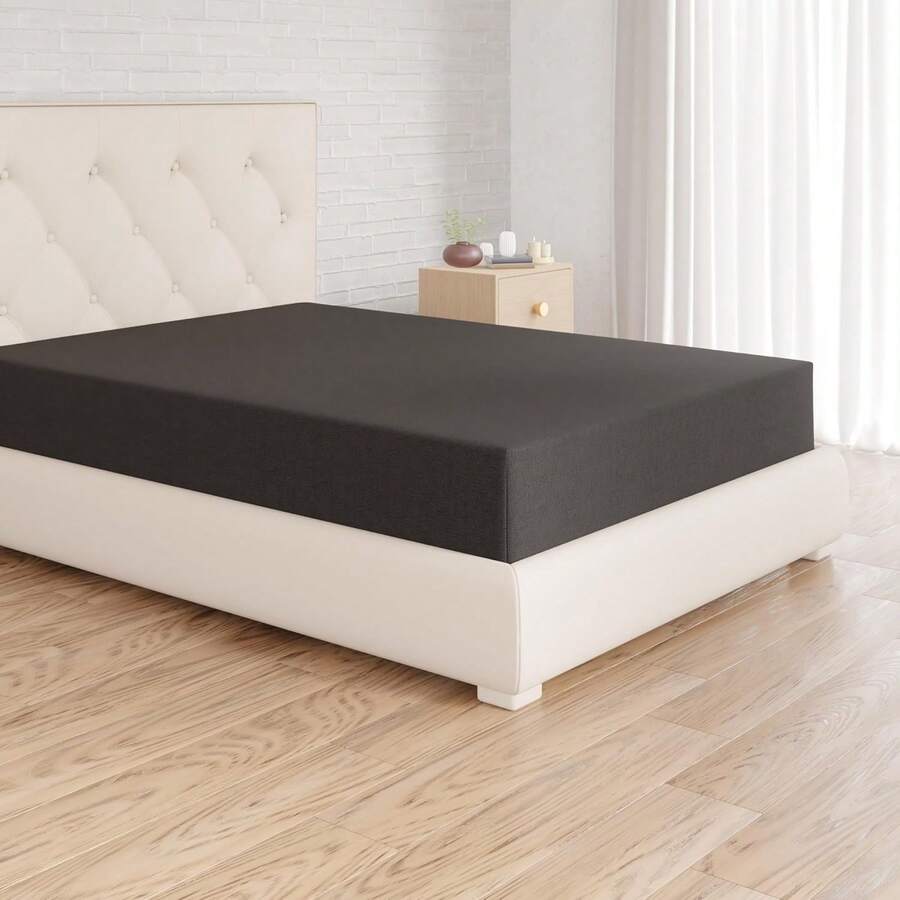 Spannbetttuch, 140 x 200 x 30 cm, Mikrofaser, elastisches Spannbetttuch – für Matratzen bis zu einer Dicke von 30 cm. - Schwarz - Übersicht 1