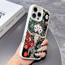 A Stylish Phone Case That Does Not Include A Lanyard Or Stand. Western Leopard Phone, Cherries Skull Horseshoe Vinyl Treaty Oak Revival With Country Rock Vibes, Now Aesthetic, 17 16 15 14 13 12 11 Pro Plus X, S25 S24 S23 S22 S21 Ultra - 白色 - 查看 3